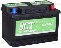 Аккумулятор автомобильный SGT AGM Start-Stop 70Ач 740А