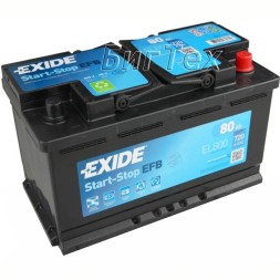 Аккумулятор автомобильный Exide EFB Start-Stop EL800 80 Ач Аккумулятор автомобильный Exide EFB Start-Stop EL800 80 Ач