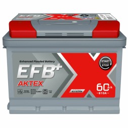 Аккумулятор автомобильный АКТЕХ EFB 60 Ач 610А п.п. 