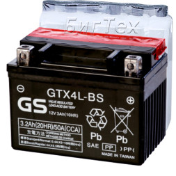Мото аккумулятор GS GTX4L-BS 3.2 Ач