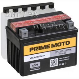 Мото аккумулятор PRIME MOTO PTX4L-BS AGM 4 Ач