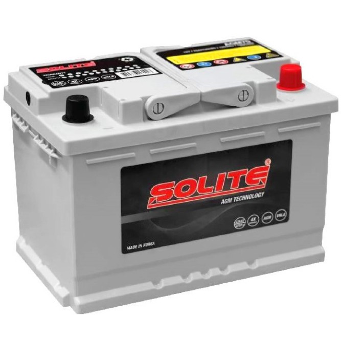 Аккумулятор автомобильный SOLITE AGM Start-Stop L2, 60 Ач