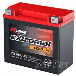 Мото аккумулятор RDrive Gold YTX20HL-GEL 18.9 Ач