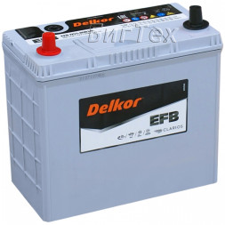 Аккумулятор автомобильный Delkor EFB 80B24R 50 Ач 500A (тонкие клеммы)