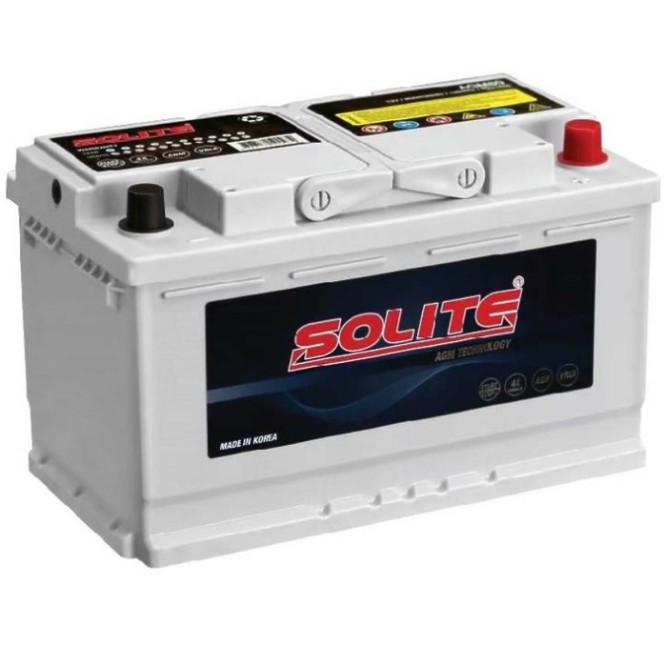 Аккумулятор автомобильный SOLITE AGM Start-Stop L4, 80 Ач