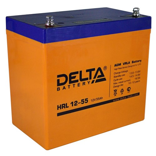 Аккумулятор Delta HRL 12-55, 55 А/ч