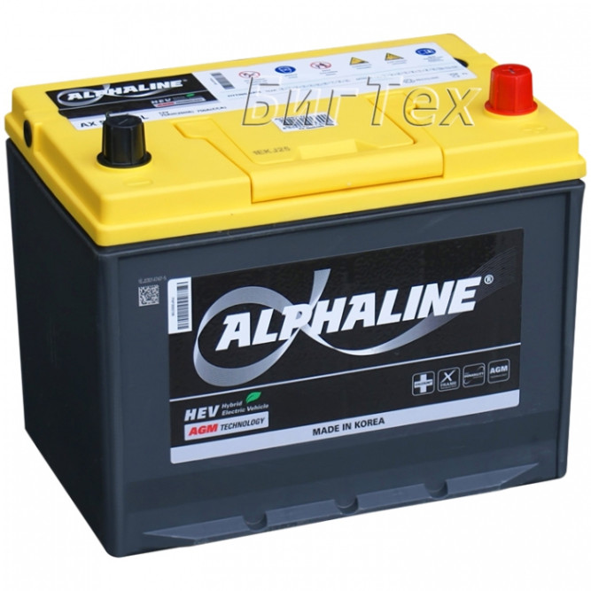Аккумулятор автомобильный Alphaline AGM AX S65D26L 75 Ач