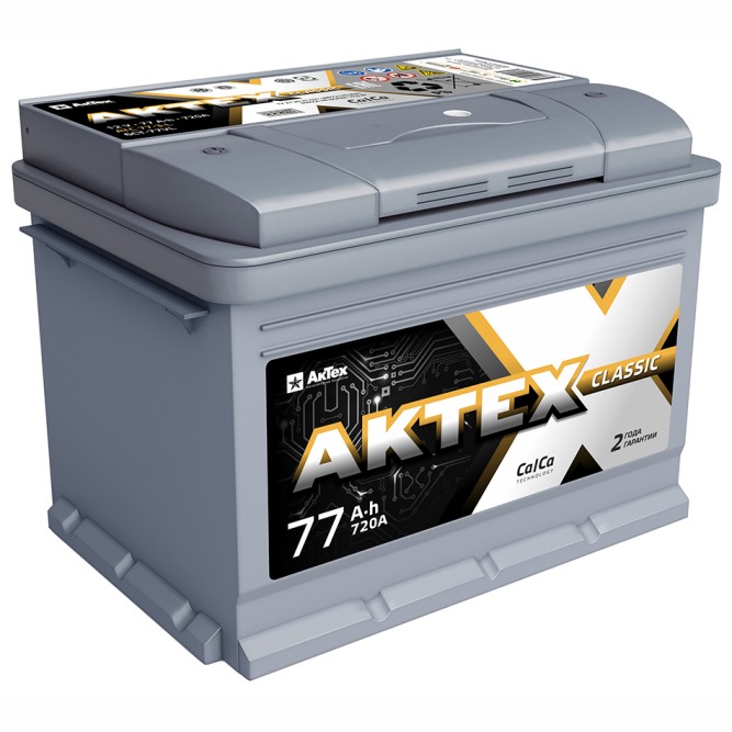 Аккумулятор автомобильный АКТЕХ CLASSIC 77 Ач 720A о.п.