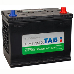 Аккумулятор автомобильный TAB AGM ASIA 75 Ач 750A (57029) Аккумулятор автомобильный TAB AGM ASIA 75 Ач 750A (57029)