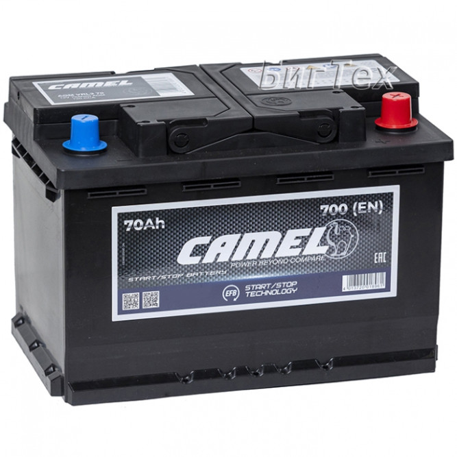 Аккумулятор автомобильный CAMEL EFB LN3 70Ah 720A