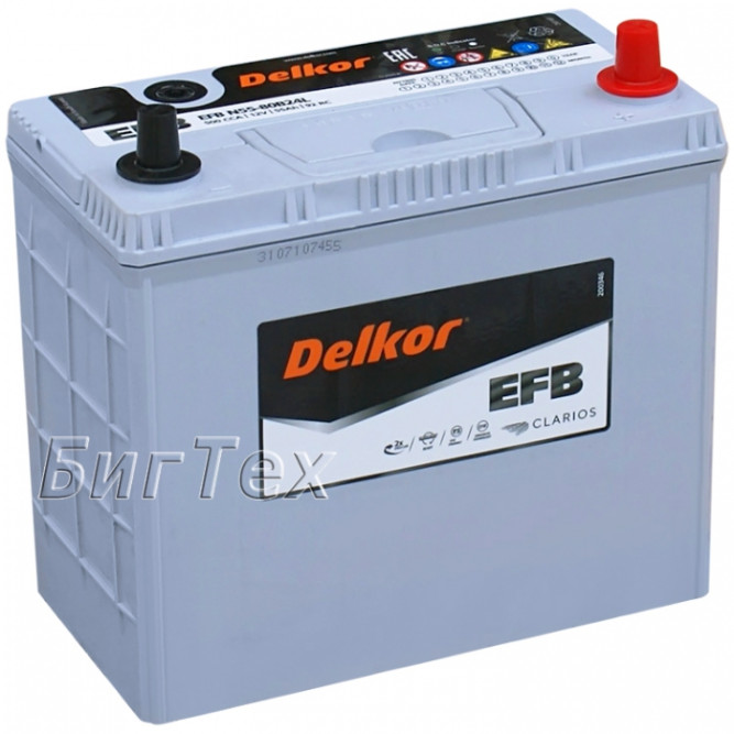 Аккумулятор автомобильный Delkor EFB 80B24L 55 Ач