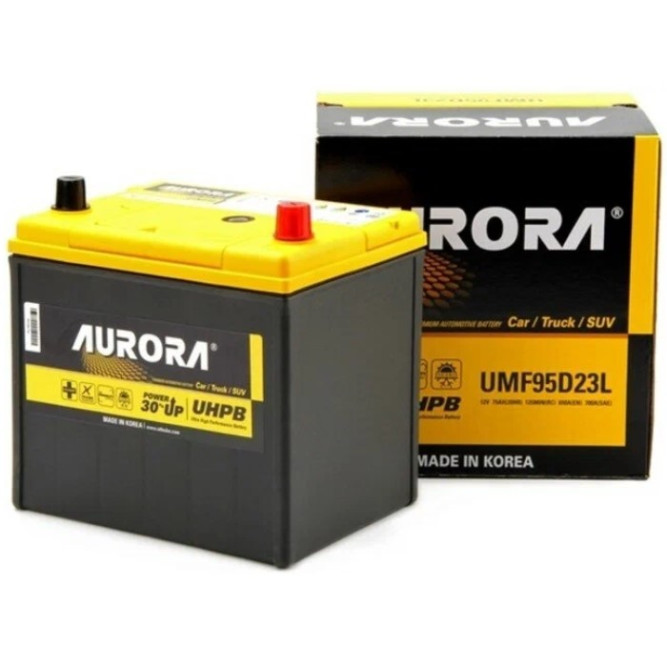 Аккумулятор автомобильный AURORA JIS ULTRA UMF95D23L 75 Ач 700A