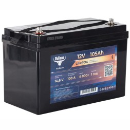 Аккумулятор литиевый тяговый Rutrike LiFePO4 105Ah 12V Аккумулятор литиевый тяговый Rutrike LiFePO4 105Ah 12V