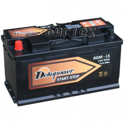 Аккумулятор автомобильный DEKAPOWER AGM-L5, 95 Ач 850А