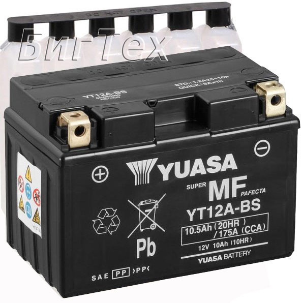 Мото аккумулятор YUASA AGM YT12A-BS 10.5 Ач