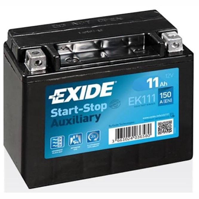 Аккумулятор резервный вспомогательный EXIDE Auxiliary EK111, 11Ah
