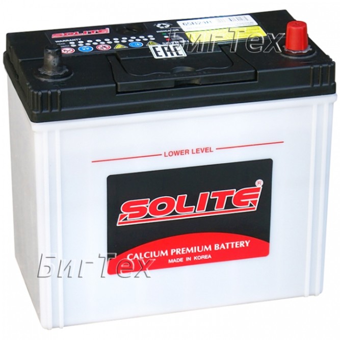 Аккумулятор автомобильный SOLITE 65B24L 50 Ач (тонкие клеммы)