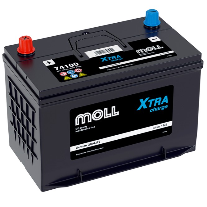 Аккумулятор автомобильный MOLL XTRA charge D31L 100Ah (74100)