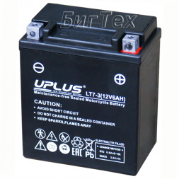 Мото аккумулятор Uplus LT7-3 AGM 6 Ач (YTX7L)