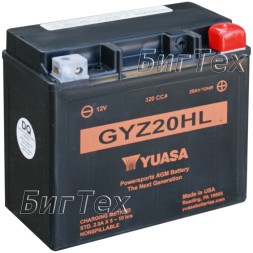 Мото аккумулятор YUASA AGM GYZ20HL 20 Ач Мото аккумулятор YUASA AGM GYZ20HL 20 Ач