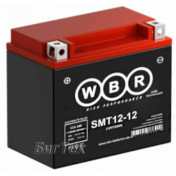 Мото аккумулятор WBR SMT12-12 YTX12-BS AGM 12 Ач 180А
