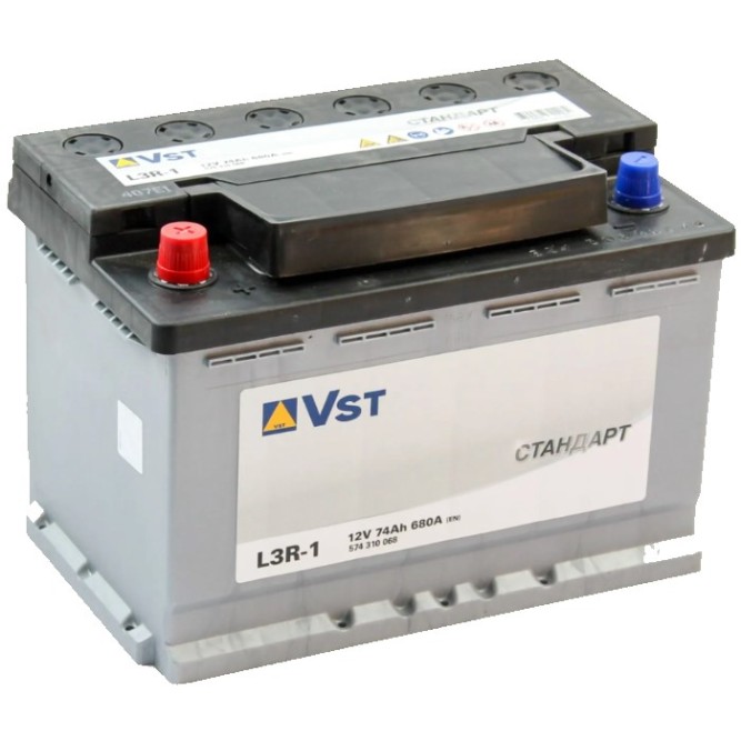 Аккумулятор автомобильный VST Стандарт L3R-1, 74 Ач 680A
