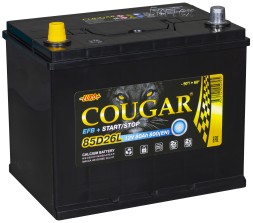 Аккумулятор автомобильный Cougar EFB 85D26L ASIA 80А.ч. 800А о.п.