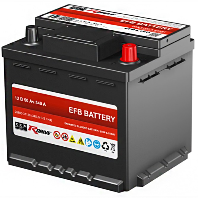 Аккумулятор автомобильный RDrive OEM EFB-L1EU (345LN1) 50Ah 540A 