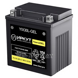 Мото аккумулятор ИРКУТ YIX30L-GEL 31.5 Ач