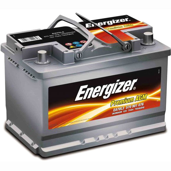 Аккумулятор автомобильный Energizer EA70L3 Premium AGM 70 Ач