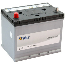 Аккумулятор автомобильный VST Стандарт D26R-3, 75 Ач 680А