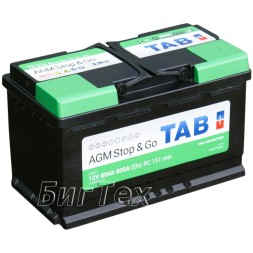 Аккумулятор автомобильный TAB AGM Stop Go L4, 80 Ач Аккумулятор автомобильный TAB AGM Stop Go L4, 80 Ач