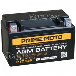 Мото аккумулятор PRIME MOTO PTZ10S AGM 10 Ач